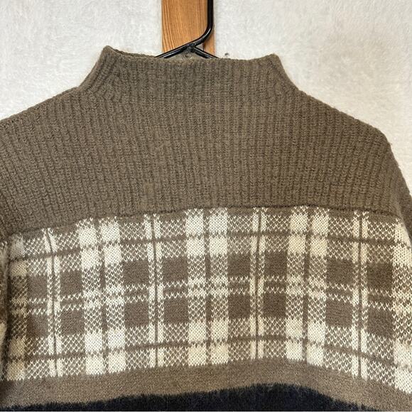 Urban Outfitters Silence + Noise Gunner‎ Plaid Long Sleeve Sweater Size XS/S - Picture 2 of 9